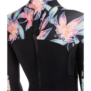 2023 Roxy Dames Swell Series 5/4/3mm Rug Ritssluiting Wetsuit ERJW103127 - Anthracite Paradise